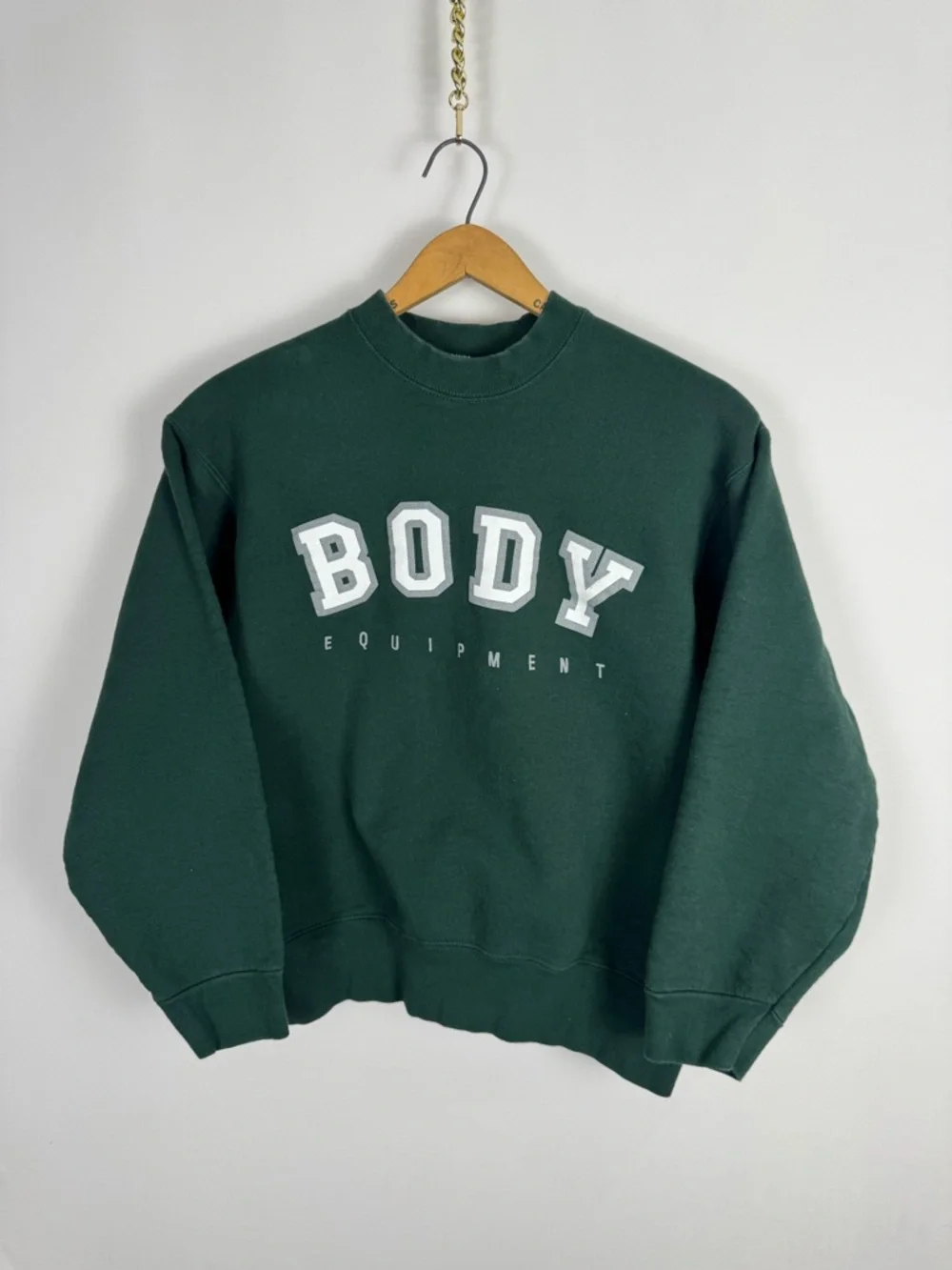 Vintage 90s Pine Green 'BODY Equipment' Crewneck Sweatshirt - Picture 2 of 6